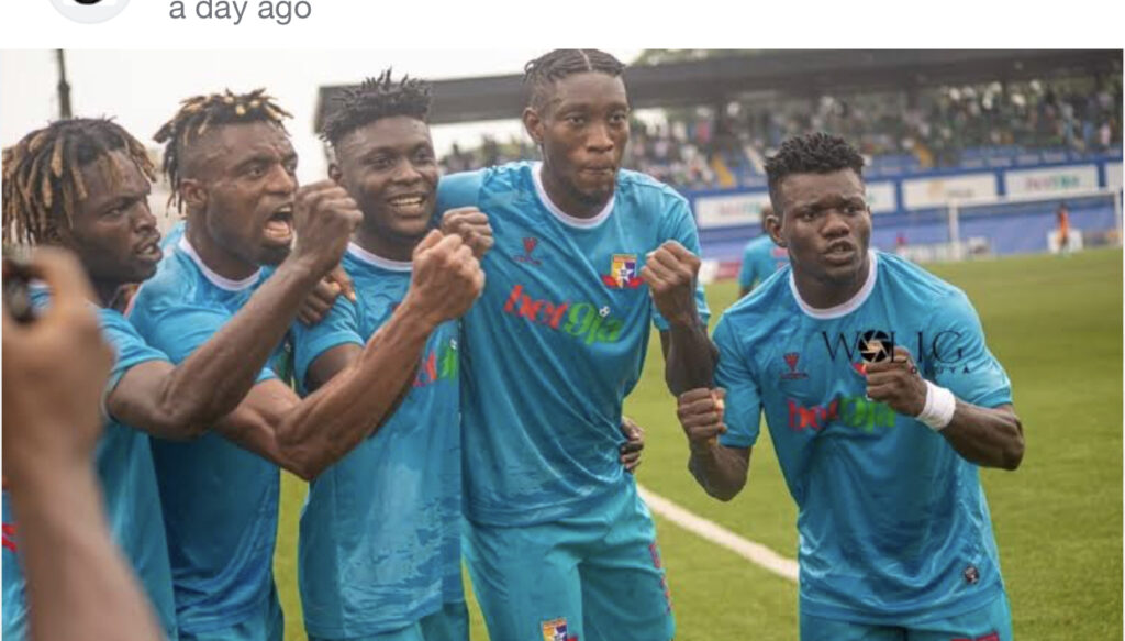 NPFL:With four more games to go, after beating the shooting stars at Ibadan, Remo Stars are inching closer to a historic first NPFL title. CB1F7BA1 A6A4 455F 8A00 B11C35E48925 1024x583