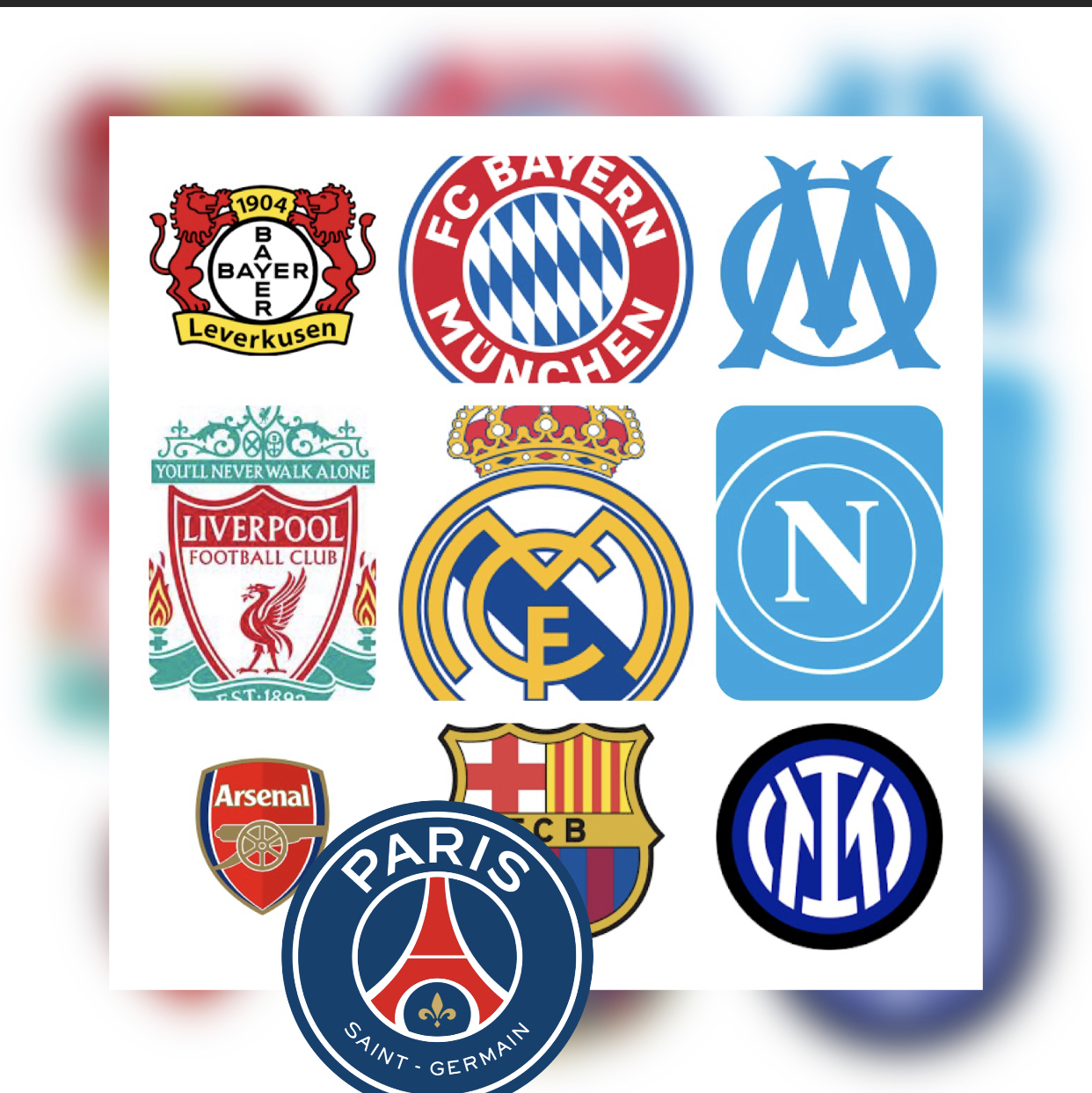 The reviews of five major leagues with Champions League