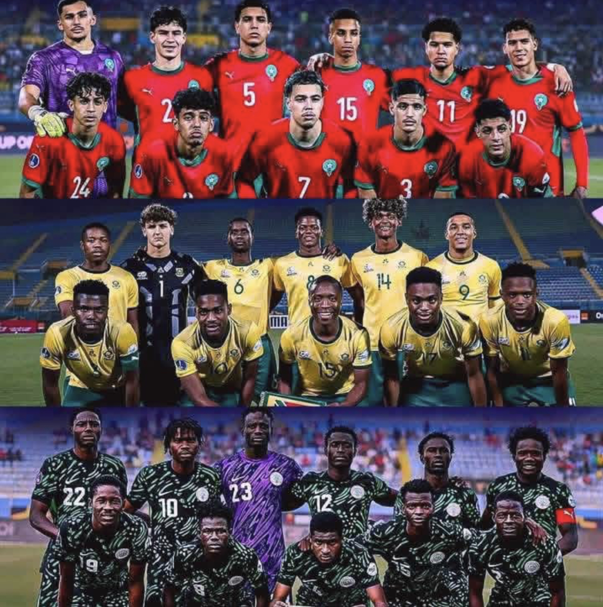 Three Africans are qualifying for the FIFA U-20 World Cup Round of 16 as Nigeria faces Argentina for the 3rd time in the age grade.