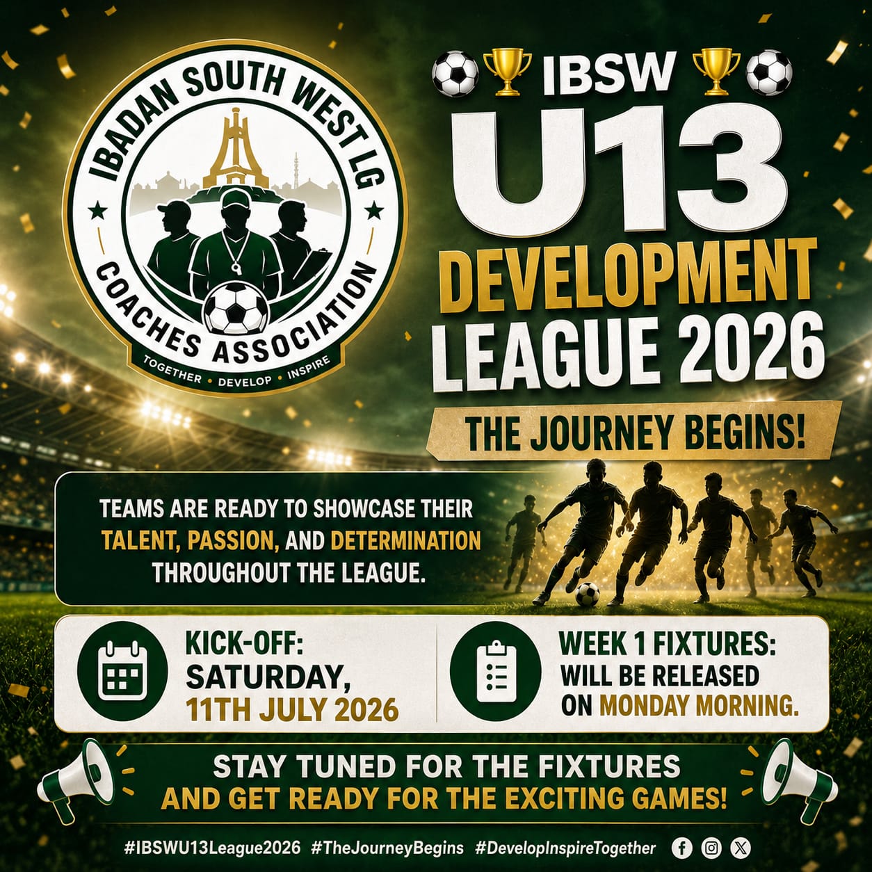 Ibadan south-west local Government Coaches Association launched this year U-13 Football League this year.