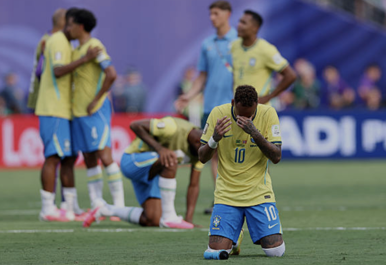 The Brazilian star indicated his international football end after a 2-1 loss.
